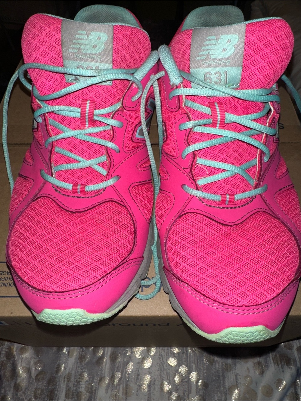 New Balance Women’s 631 Pink with Mint Accent Athletic Shoes